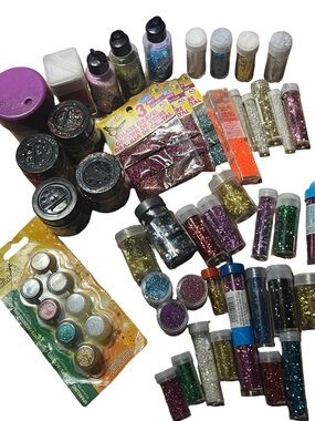 Assorted Craft Glitter Mix - Multicolor all brands 50+ containers